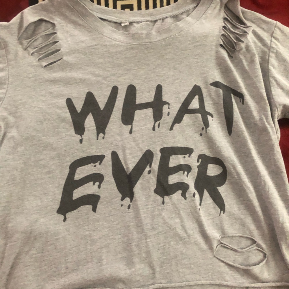 Gray Distressed Graphic Tee